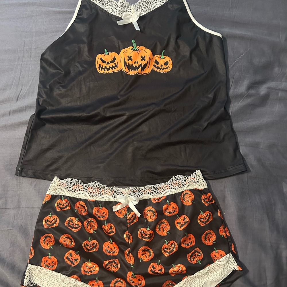 Halloween Pumpkin Pajama Set